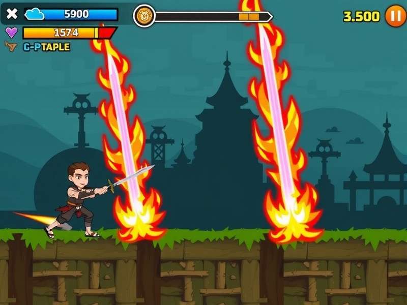 Blazing Sword Frenzy gameplay screenshot